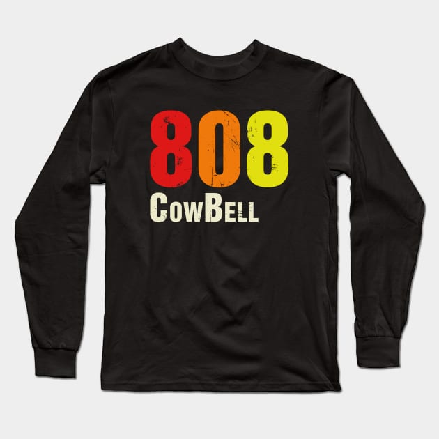 TR 808 Legendary Drum Machine Closed HiHat CowBell Long Sleeve T-Shirt by melostore